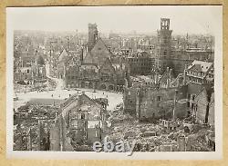 ORIGINAL WW2 GERMAN BOMBED CITY of FRANKFURT c1945 PHOTO
