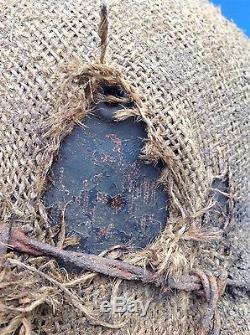 Original Ww2 German Combat Helmet With Decal, Cover And Barbed Wire