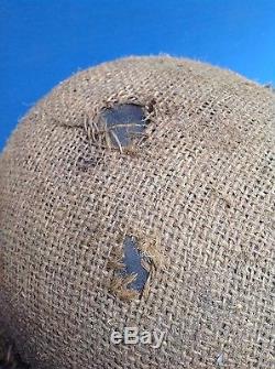 Original Ww2 German Combat Helmet With Decal, Cover And Barbed Wire