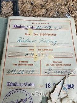 ORIGINAL WW2 GERMAN COMBAT HELMET WITH LINER, ORIGINAL PAINT & named