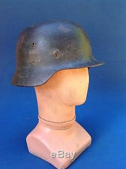 Original Ww2 German Elite Double Decal Original Paint & Liner Helmet
