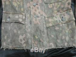 ORIGINAL WW2 GERMAN ELITE late war smooth 44 DOT PATTERN CAMO TARN tunic jacket