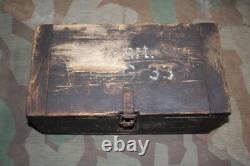 ORIGINAL WW2 GERMAN Kart. S. J. G. 33 15 CM SHELL WOODEN AMMO BOX 1944 OSTFRONT