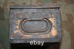 ORIGINAL WW2 GERMAN Kart. S. J. G. 33 15 CM SHELL WOODEN AMMO BOX 1944 OSTFRONT