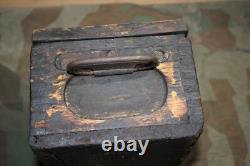 ORIGINAL WW2 GERMAN Kart. S. J. G. 33 15 CM SHELL WOODEN AMMO BOX 1944 OSTFRONT