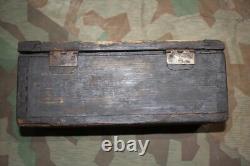 ORIGINAL WW2 GERMAN Kart. S. J. G. 33 15 CM SHELL WOODEN AMMO BOX 1944 OSTFRONT