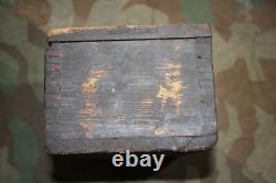 ORIGINAL WW2 GERMAN Kart. S. J. G. 33 15 CM SHELL WOODEN AMMO BOX 1944 OSTFRONT