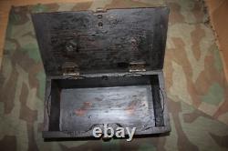 ORIGINAL WW2 GERMAN Kart. S. J. G. 33 15 CM SHELL WOODEN AMMO BOX 1944 OSTFRONT