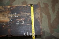 ORIGINAL WW2 GERMAN Kart. S. J. G. 33 15 CM SHELL WOODEN AMMO BOX 1944 OSTFRONT