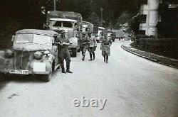 ORIGINAL- WW2 GERMAN OKH CAMOUFLAGED CONVOY in ITALIAN INVASION SEP 1944 PHOTO