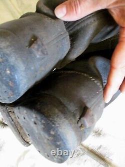 ORIGINAL WW2 GERMAN WH ARMY / WSS / PANZER em nco JACK BOOTS black leather