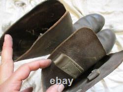 ORIGINAL WW2 GERMAN WH ARMY / WSS / PANZER em nco JACK BOOTS black leather