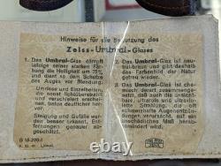 ORIGINAL WW2 German Soldier Troop Carl Zeiss Umbral Leather Goggles