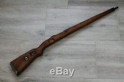 ORIGINAL WWII GERMAN ARMY WOODEN RIFLE STOCK FOR MAUSER K98. MARKING brg. 1