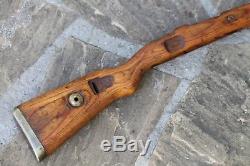 ORIGINAL WWII GERMAN ARMY WOODEN RIFLE STOCK FOR MAUSER K98. MARKING brg 1