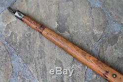 ORIGINAL WWII GERMAN ARMY WOODEN RIFLE STOCK FOR MAUSER K98. MARKING gqm 44