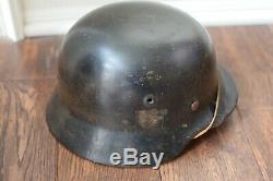 ORIGINAL WWII German M40 Helmet M1940 WEHRMACHT STAHLHELM with Liner