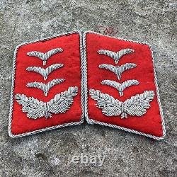 ORIGINAL WWII WW2 German Luftwaffe Flak Officer Collar Tab Pair Nice