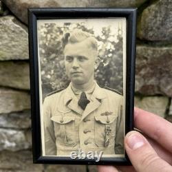 ORIGINAL WWII WW2 German Luftwaffe Tropical DAK Portrait Photograph Picture