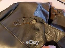 ORIGINAL WWII WW2 German U-Boat Line Officer's Leather Coat/Jacket RARE