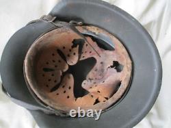 ORIGINAL genuine WW2 GERMAN WH ARMY m42 HELMET HKP62 4257 = 1944 & CHIN STRAP