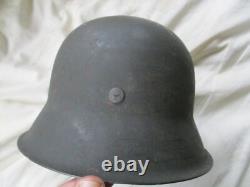 ORIGINAL genuine WW2 GERMAN WH ARMY m42 HELMET HKP62 4257 = 1944 & CHIN STRAP