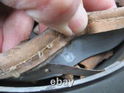 ORIGINAL genuine WW2 GERMAN WH ARMY m42 HELMET HKP62 4257 = 1944 & CHIN STRAP