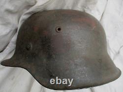 ORIGINAL genuine WW2 GERMAN WH ARMY m42 former SINGLE DECAL HELMET NS68