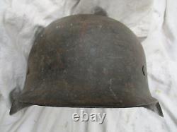 ORIGINAL genuine WW2 GERMAN WH ARMY m42 former SINGLE DECAL HELMET NS68