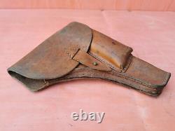 Old Military Wwii Original German Pistol Pp Ppk Leather Oficer Pistol Holder