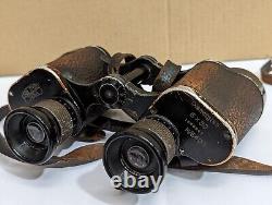 Old Vintage WW2 Original German 6x30 Dienstglas Binoculars. CARL ZEISS JENA