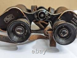 Old Vintage WW2 Original German 6x30 Dienstglas Binoculars. CARL ZEISS JENA