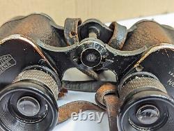 Old Vintage WW2 Original German 6x30 Dienstglas Binoculars. CARL ZEISS JENA