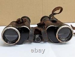 Old Vintage WW2 Original German 6x30 Dienstglas Binoculars. CARL ZEISS JENA