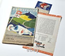 Original 1934 F1 German Grand Prix Nürburgring First WW2 Nazi Silver Arrows Race