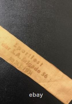 Original 1934 German Sturmabteilung SA Brigade 56 Sportsfest Ribbon 1934 WW2