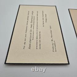 Original 1941 WW2 German Mourning Card & Envelope Assistenzarzt Dr. E. Lange