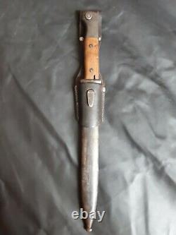 Original 1942 dated MATCHING WW2 German Mauser K98 Bayonet Scabbard 42agv 6002 C