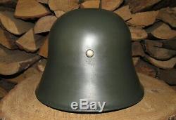 Original-Authentic WW1 & WW2 Relic German 18 Helmet Size-56-57