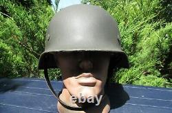 Original-Authentic WW2 WWII Relic German helmet Wehrmacht manufacturer number #1