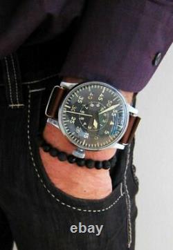 Original Big LACO 1940 B-UHR WWII German Luftwaffe Pilot / Aviator Wrist Watch