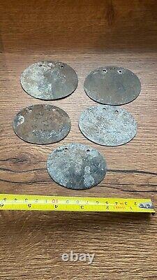 Original Empty WW2 German Military Dog Tags 5 pcs