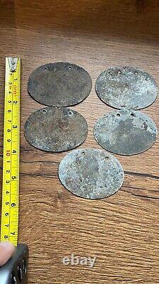 Original Empty WW2 German Military Dog Tags 5 pcs