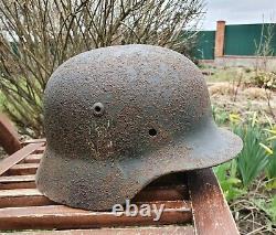 Original German Helmet M35 Relic of Battlefield WW2 World War 2 Liner Decal