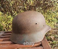 Original German Helmet M35 WW2 World War 2 Number ET62