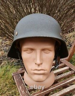 Original German Helmet M40 Relic of Battlefield WW2 World War 2 Number