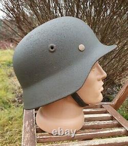 Original German Helmet M40 Relic of Battlefield WW2 World War 2 Number