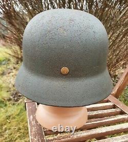 Original German Helmet M40 Relic of Battlefield WW2 World War 2 Number