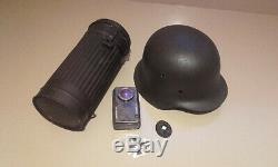 Original German Helmet M40 and other Relics WW2