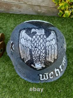 Original German M42 Helmet With Amazing Art Work
